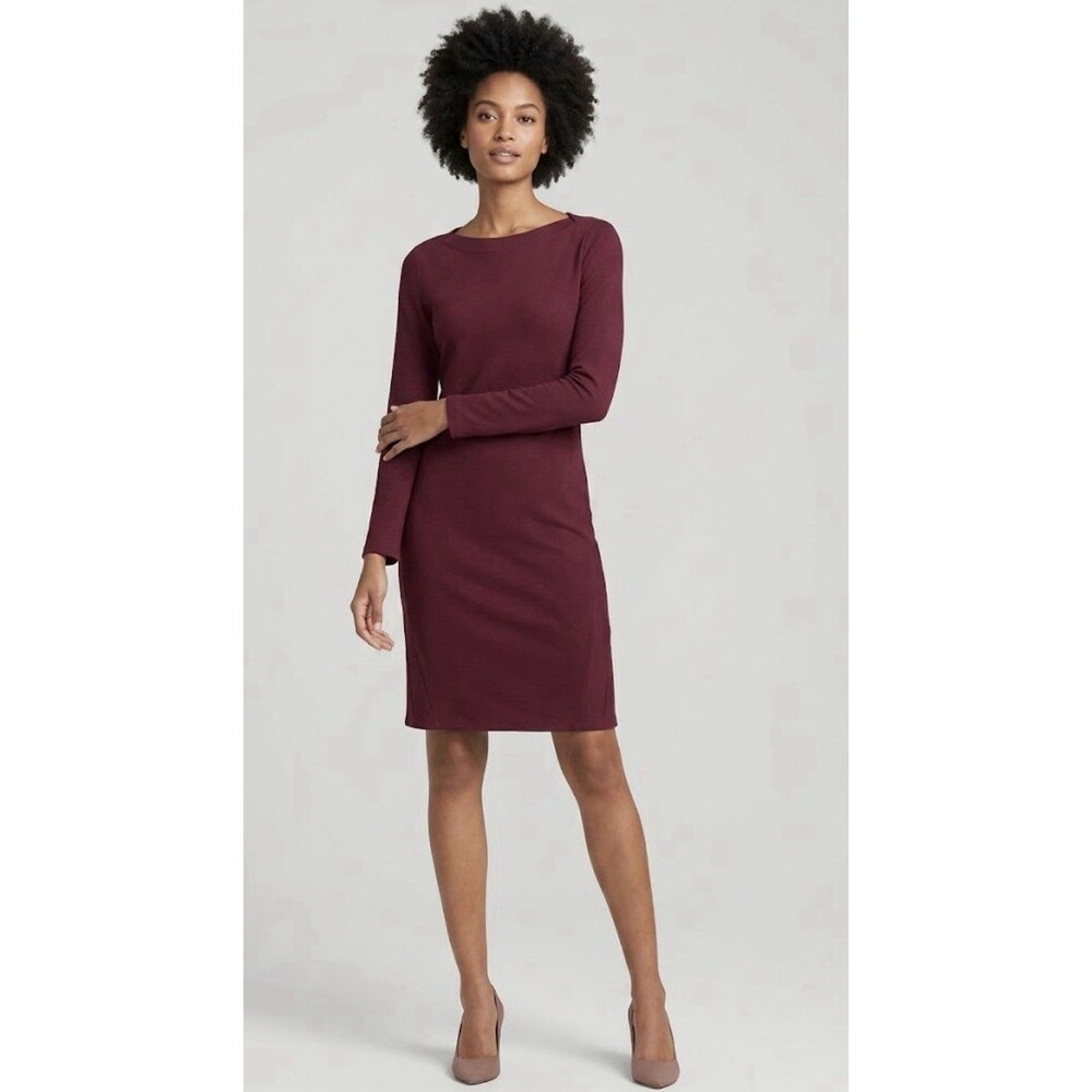 J.Jill Wearever Collection Womens Long Sleeve Shift Dress Medium